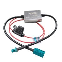 ☼♘▧ 12V Car FM Amplifier FM Signal Booster Anti-Interference Car Metal Antenna Universal Radio Auto Signal Booster 88-108mhz