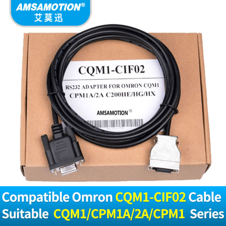 cqm1-cif02สำหรับomron-cpm1-cpm1a-2a-cpm1ah-cqm1-c200hs-c200hx-hg-เขาเขียนโปรแกรมพีแอลซีสายเคเบิ้ลสายrs232อะแดปเตอร์