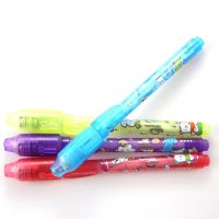 2pcs Magic Marker Secret Message UV Light Pen Cartoon Invisible Ink