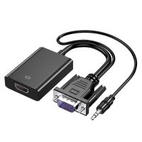 ☋►✷ With Audio Cable Vga To Hdmi To Connect To The Monitor Suitable For Laptop Or Tablet Computer HDMI To VGA Female Adapter