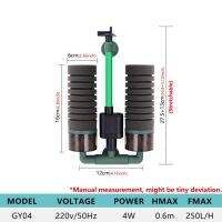 ตัวกรองฟองน้ำคู่สำหรับตู้ปลา220V ตัวกรองโฟมแบบจุ่มพลังงานไฟฟ้า