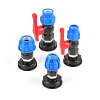 S60X6 IBC Tank Adapter With 25/32mm PE Tube Quick Connector Plastic Ball Valve Coupler Farm Irrigation Water Pipe Fittings Valves