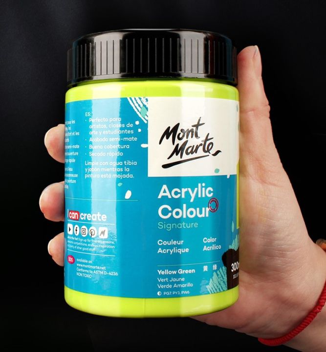 mont-marte-300ml-สีอะคริลิคเมทัลลิค-สีอะคริลิค-colour-ภาพวาดมือผนังพิกเมนท์กันน้ำ