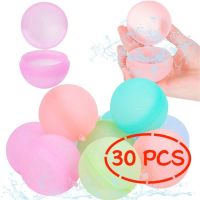 hot【DT】▩  30pcs Reusable Fighting Balls Adults Kids Pool Silicone Playing Balloons Games