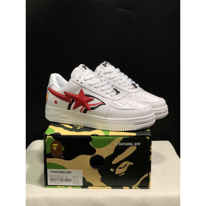 ของแท้100-a-bathing-ape-bape-bape-sta-low-รองเท้าผ้าใบที่ทนทาน-รองเท้าอินเทรนด์-รองเท้าวิ่งที่สะดวกสบาย