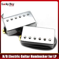 Humbucker รถกระบะกีต้าร์ไฟฟ้าโครเมี่ยมคอสะพานรถกระบะสไตล์ LP กีต้าร์ไฟฟ้าฝาครอบทองเหลือง