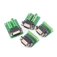 D-Sub 9pin Solderless Connectors DB9 RS232 Serial to Terminal Female Male Adapter Connector Breakout Board Black Green