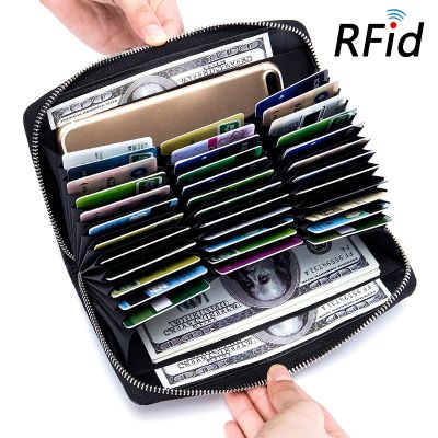 （Layor wallet）กระเป๋าสตางค์หนังแท้สำหรับผู้ชายผู้หญิง,กระเป๋าสตางค์มีซิปใส่บัตรเครดิตกระเป๋าใส่บัตรเครดิตหนังแท้พร้อม RFID