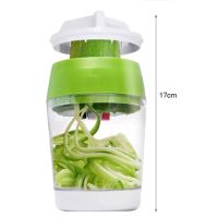 5 In1เครื่องขูดผัก/ผลไม้ Spiralizer มือถือเครื่องตัดผักเครื่องตัดมันฝรั่งเกลียวปรับได้ด้วยภาชนะเครื่องทำเส้นก๋วยเตี๋ยวเครื่องขูดเส้น