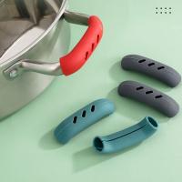 【CW】2pcs Silicone Anti-scald Pot Handle Cove Non-slip Silicone Lid Pot Handles Insulation Clips Anti-hot Kitchen Accessories