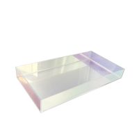 Acrylic Transparent Water Cup Tray Teacup Jewelry Storage Tray Creative Simple Color Dessert Decorative Tray Baking Trays  Pans