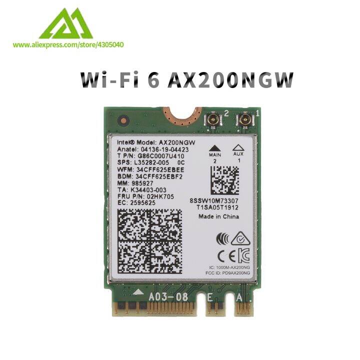 Wi Fi 6 Wireless Card Intel Model：AX200NGW For Honor MagicBook Pro HBL ...