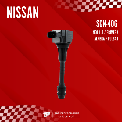 SURES( ประกัน 1 เดือน ) คอยล์จุดระเบิด NISSAN NEO 1.8 / PRIMERA / ALMERA / PULSAR - SCN-406 MADE IN JAPAN คอยล์หัวเทียน นิสสัน