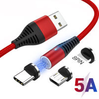 QC3.0แม่เหล็ก5A ไมโคร USB สายชาร์จเร็วชนิด C ปลั๊กสำหรับ iPhone Android