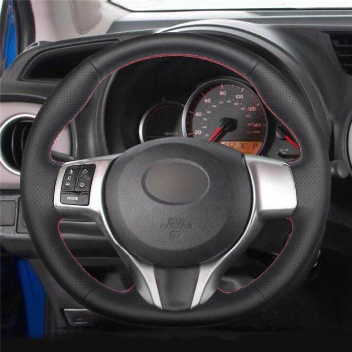 black-artificial-leather-handsew-no-slip-car-steering-wheel-cover-for-toyota-yaris-verso-s-vitz-ractis-2010-2016-subaru-trezia