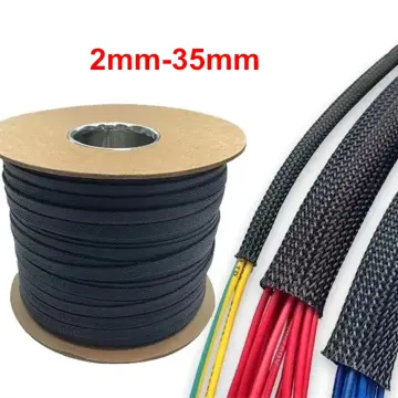 10 meters PET Braided Sleeve Expandable Cable Wire Wrap Insulated Nylon  Harness Sleeving 2 ~ 40mm High Density Tight Sheath