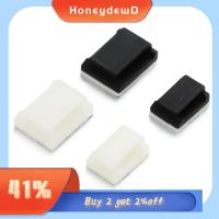 HONEYDEWD 10Pcs คลิปยึด ที่เก็บสายไฟ ที่เก็บโต๊ะ คลิปลวดรถยนต์ ที่หนีบสายไฟ ลวดผูก คลิปหนีบสายไฟ กาวในตัว