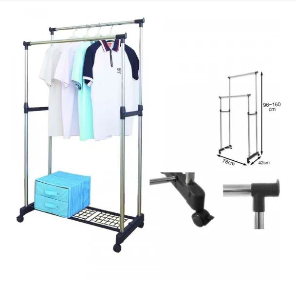 Hot Sale Good Quality Double pole bar clothes hanger rack Lazada PH