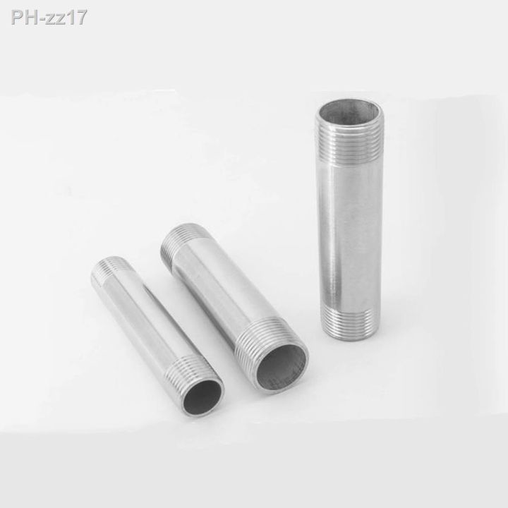 1-8-1-4-3-8-1-2-3-4-1-2-bspt-male-length-60-80-100-150-200-300mm-barrel-nipple-201-304-stainless-pipe-fitting-connector