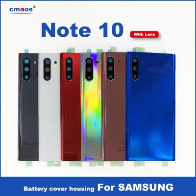 New Battery Back Cover For Samsung Galaxy Note10 N970 SM-N970F Battery Back Cover Glass Back Door With Camera Replacement Parts