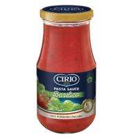 CIRIO Pasta Sauce with Basil พาสต้าซอส ผสมเบซิล ต้นตำรับแท้ 100% จากประเทศอิตาลี ใช้ง่ายสะดวกแค่เปิดขวดและเทราดใส่เส้น