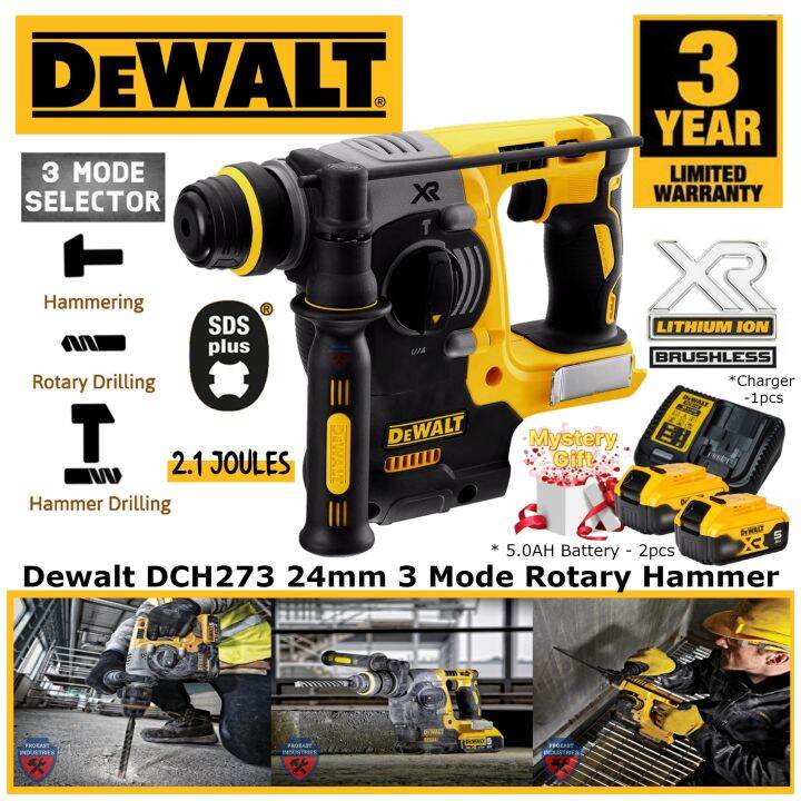 Dewalt DCH273P2-GB 18/20V Brushless Cordless SDS-Plus 3 Mode Rotary ...