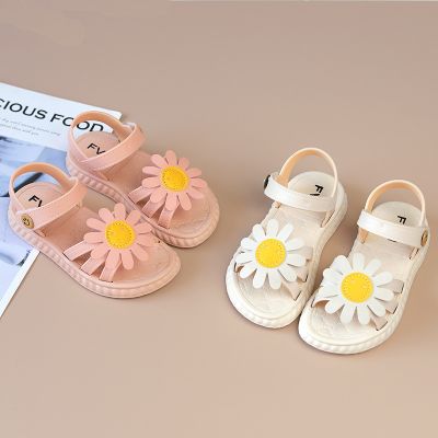Childrens sandals girls 2022 new soft bottom anti-slip cuhk childrens little girl princess web celebrity sandals