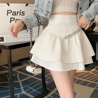 【CC】☂◑  Womens Skirt Short Pleated Pleat Gyaru Waist Ruffle Skirts for Woman Cheap Luxury Streetwear Y2k