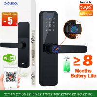 Hans1 Biometric Fingerprint Lock Tuya WIFI Door Password Card for