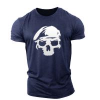 Sport Berets Skull graphic t shirts For Muscles Men t-shirt Sportswear Outdoor Light, Thin And Breathable elasticity T-Shirts