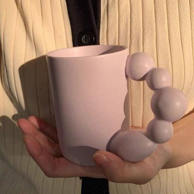 【High-end cups】 เบอร์รี่เคลือบน้ำตาลจับเซรามิกแก้วแก้วกาแฟนมชาสำนักงานถ้วย Drinkware ของขวัญวันเกิดที่ดีที่สุดสำหรับเพื่อน