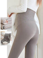 Warm Maternity Fleece Leggings สั้น Plush ชุดคลุมท้องฤดูใบไม้ร่วงและฤดูหนาวเสื้อผ้าสนับสนุนกางเกงหน้าท้องแม่...