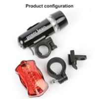 Butterfly Taillight Bicycle Lamp Set Without Battery Set Mountain Bike 5LED Headlight Rear Taillight Set Bicycle Riding Lamp