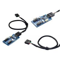 R59Pin USB Header Male 1 to 2/4 Female Extension Cable Card