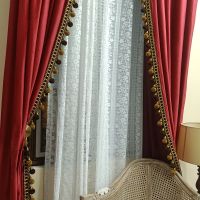 【YD】 Curtain Curtains for Room Script Murder Blackout Window with Tassle