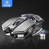 ZZOOI RYRA Rechargeable Mouse Wireless Gamer Sound Mouse Gaming Computer Mechanical E-Sports RGB Backlight 2.4G USB Mouse For Computer