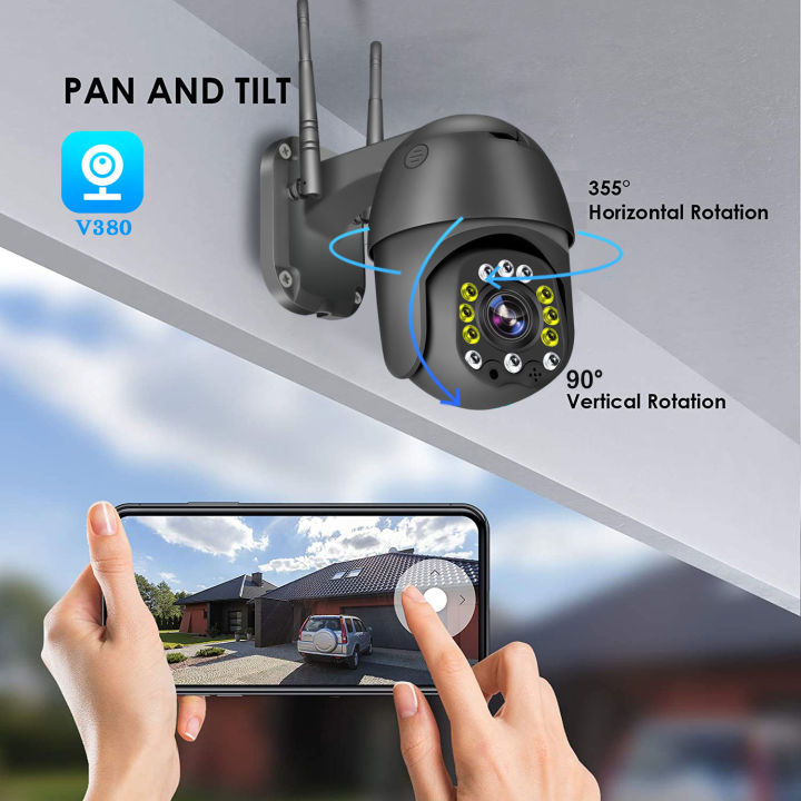 ip-camera-12-led-full-hd-2400p-v380-app-กล้องวงจรปิด-wifi-กล้องวงจรปิด-outdoor-8mp-wifi-ptz-กล้อง-กล้องรักษาความปลอดภัย-มองเห็นได้ไกลและชัดเจนขึ้น