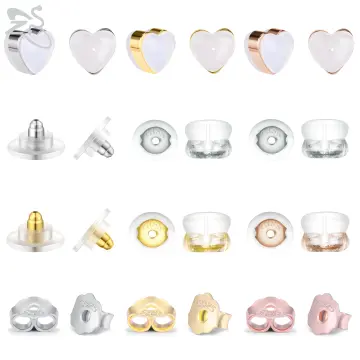 Earring Backs,Rubber Earring Backs for Studs,5mm Silicone Earring Backs,  Earring Backs Rubber, Clear Earring Backs Replacements, Earring Backings  for