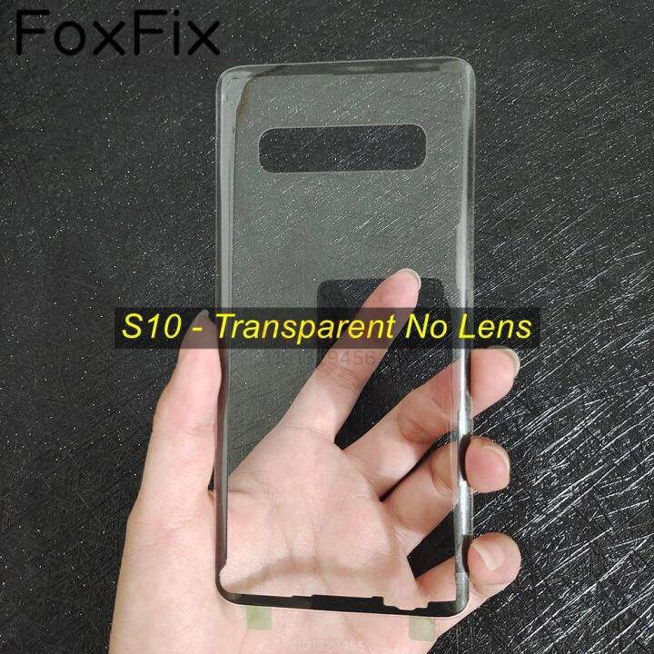 transparent-clear-glass-for-samsung-galaxy-s10-5g-s10-plus-s10e-battery-cover-back-glass-panel-rear-housing-case-replacement-replacement-parts