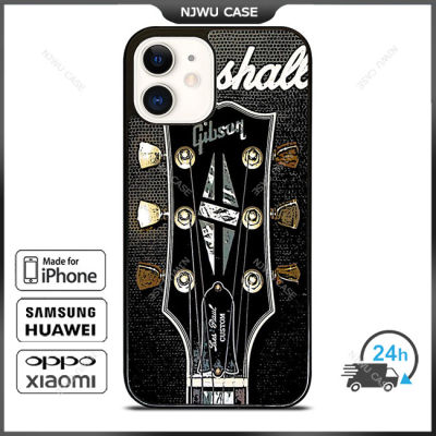 Marshall X Gibson Guitar Phone Case for iPhone 14 Pro Max / iPhone 13 Pro Max / iPhone 12 Pro Max / XS Max / Samsung Galaxy Note 10 Plus / S22 Ultra / S21 Plus Anti-fall Protective Case Cover
