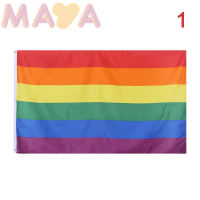 Maya ธงสีรุ้ง aerlxemrbrae ธง150X90CM แบนเนอร์68D โพลีเอสเตอร์ LGBT เกย์คืบหน้าความภาคภูมิใจธงสีรุ้ง