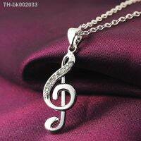 ✳ 925 Sterling Silver noble crystal Pretty music note Pendant Necklace For Women high quality Fashion party Jewelry Holiday gifts