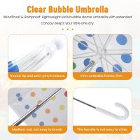 Kids Clear Bubble Umbrella Mens and Womens Childrens Umbrellas Transparent Long Handle Fashion Umbrella