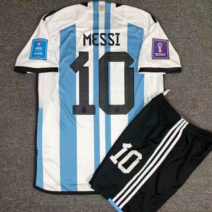 the-2022-world-cup-argentina-jersey-number-10-messi-suit-adult-children-suit-samsung-soccer-uniform