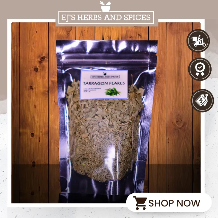 EJs Herbs and Spices TARRAGON FLAKES 20g in Stand Alone Resealable