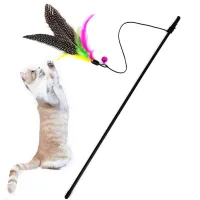 【YF】♣✱  Teaser Interactive Rod with and Feather for Cats Stick