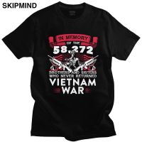 Classic Mens Veteran Vietnam War Tee Short Sleeved Cotton Tshirt Graphic In Memory Who Never Returned