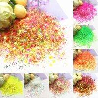 ELEGANT Mix Size Small Dot Hexagon Nail Sequin Sticker Confetti Flakes PET Paillettes Scrapbook Sequins for Face Nail Art Decoration 10g