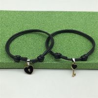 1 Pair New Arrival Couple Bracelet for Women Men Delicate Alloy Key Heart Lock Charm Handmade Rope Bracelet Lovers Jewelry Gifts