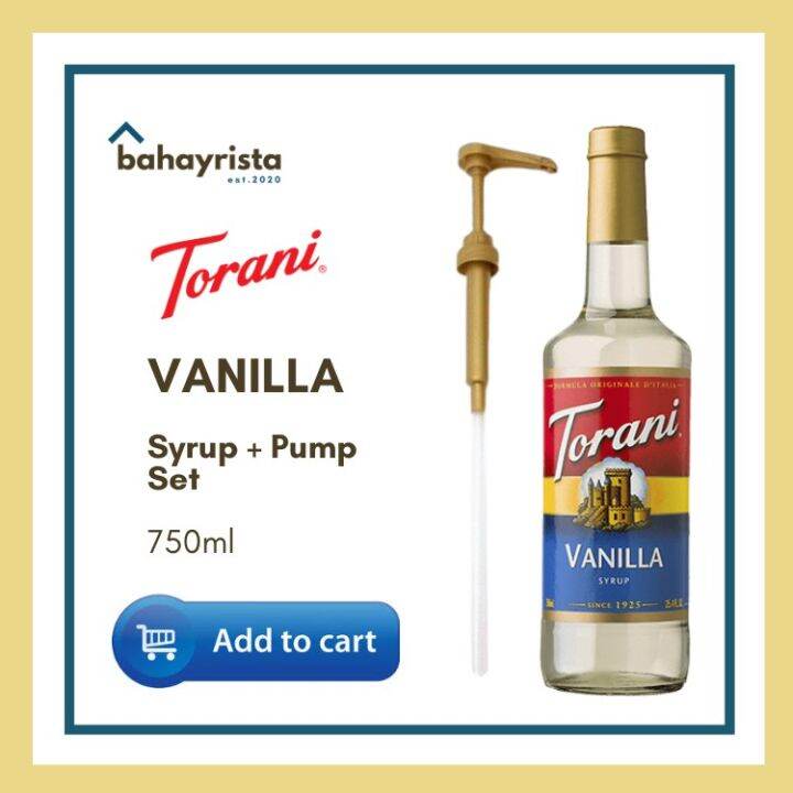 torani vanilla syrup pump